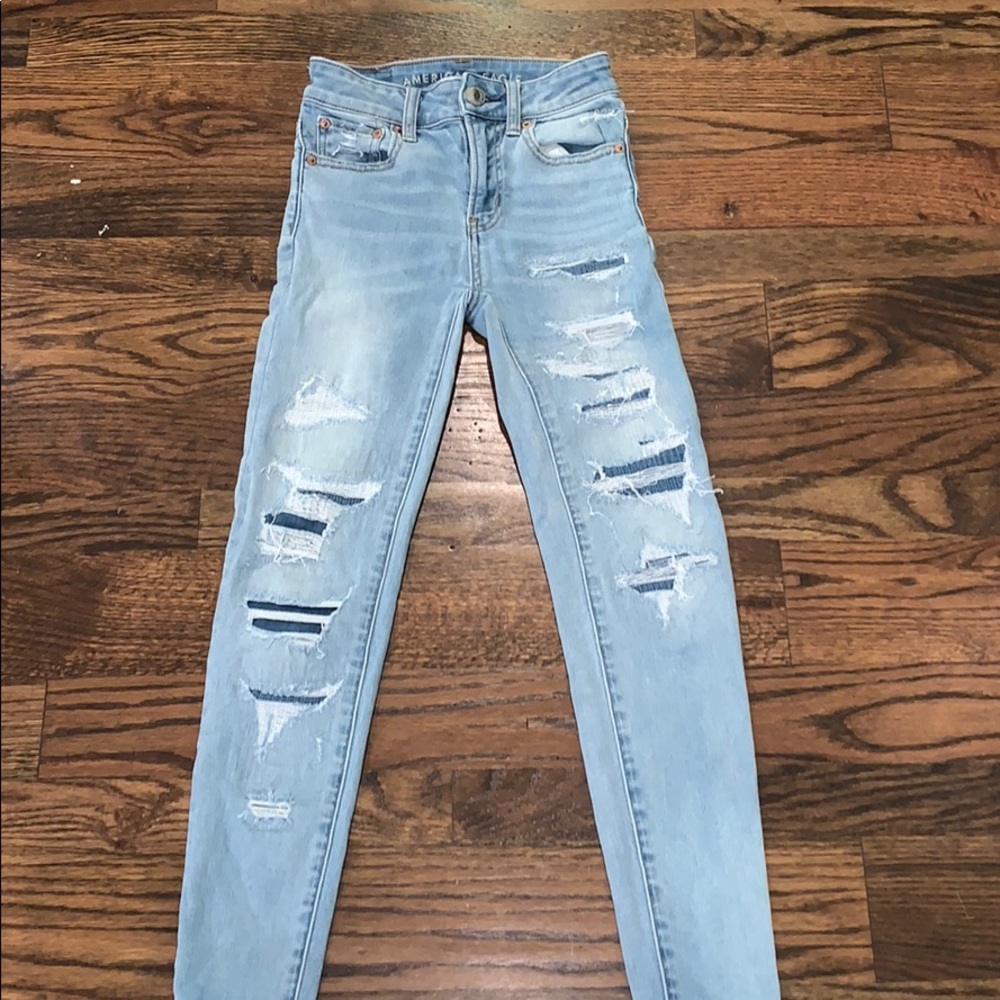Distressed jeans